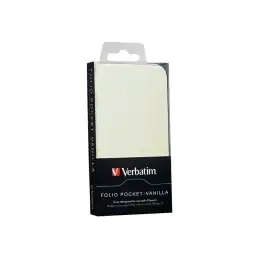 Verbatim Folio Pocket - Étui pour téléphone portable - blanc vanille (98089)_3